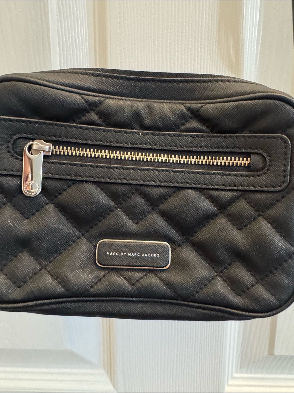 Marc by Marc Jacobs Quilted Black Cosmetic Case with Front Zip